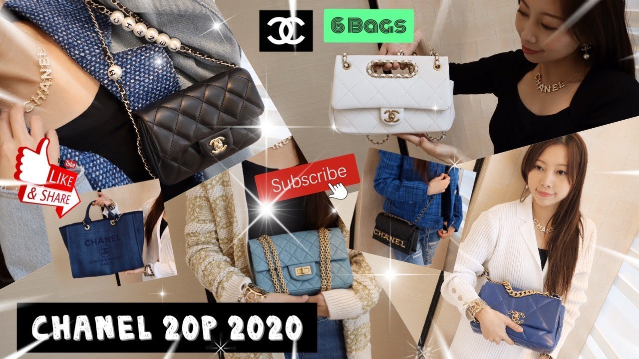 💟💟 CHANEL 20P SPRING-SUMMER 2020 6 BAGS TRY OUT 🤩 MOD SHOT CHANEL 19 👝 PEARL 👚👜 20 FEB 2020 VISIT