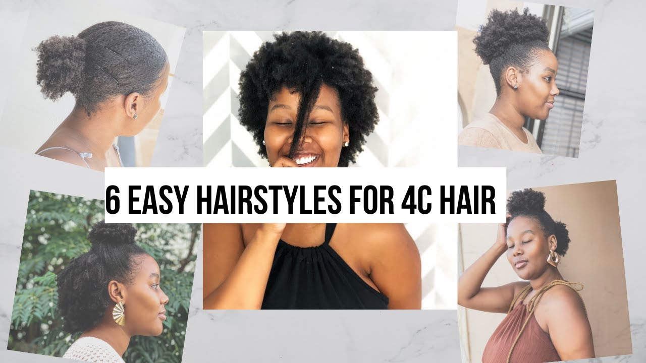 6 EASY WAYS TO STYLE YOUR 4C HAIR IN 6 MINUTES!!  || SOUTH AFRICAN YOUTUBER