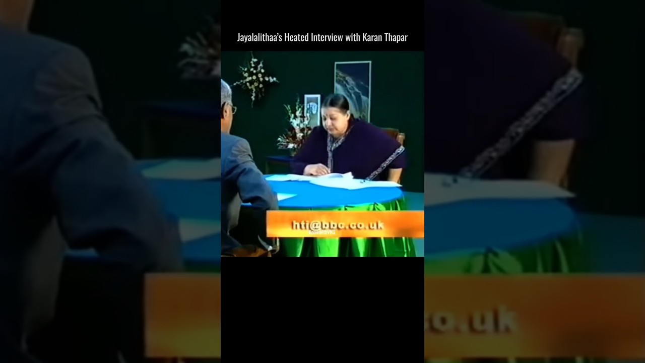 Накаленное интервью Джаялалитхи с Караном Тапаром