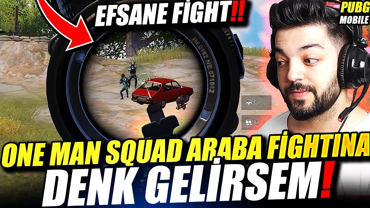 ONE MAN SQUAD ARAÇ FIGHTINA DENK GELİRSEM EFSANE 1 VS 3 - PUBG Mobile