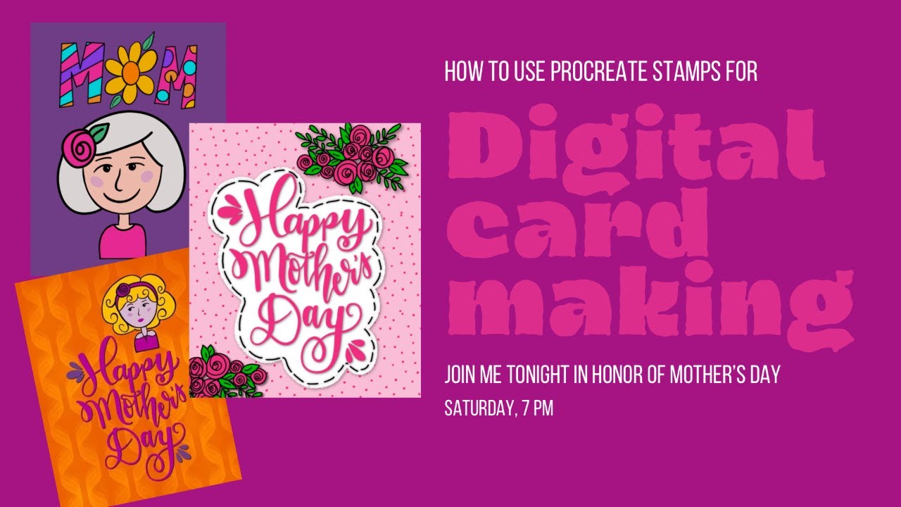 Make Greeting Cards with Digital Stamps in Procreate