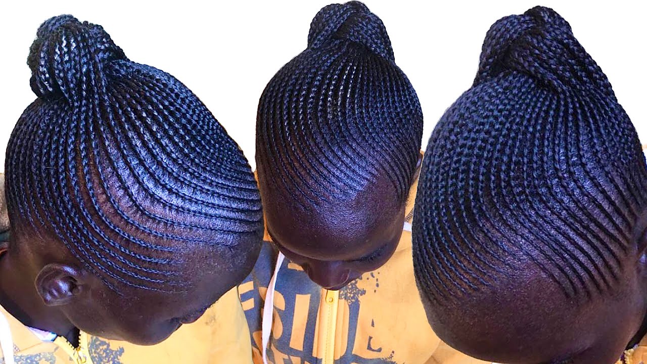 #10 How to fix Micro #cornrows/plain lines on Banana#braiding #naturalhair @JANEILHAIRCOLLECTION