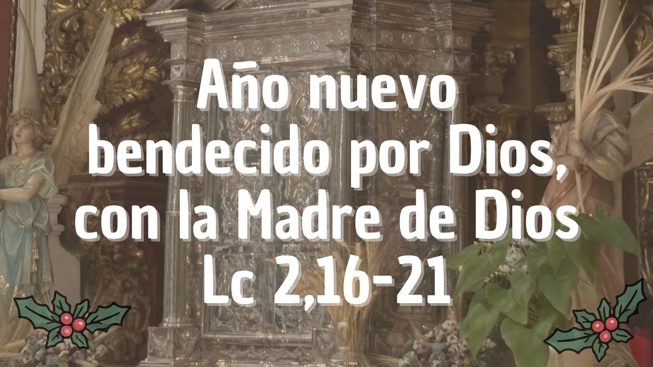Año nuevo bendecido por Dios, con la Madre de Dios