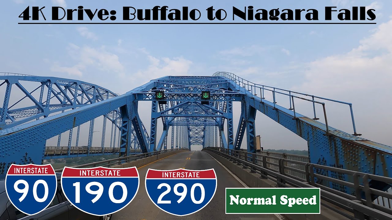 4K Drive: Buffalo to Niagara Falls. I 90, I 190 & I 290