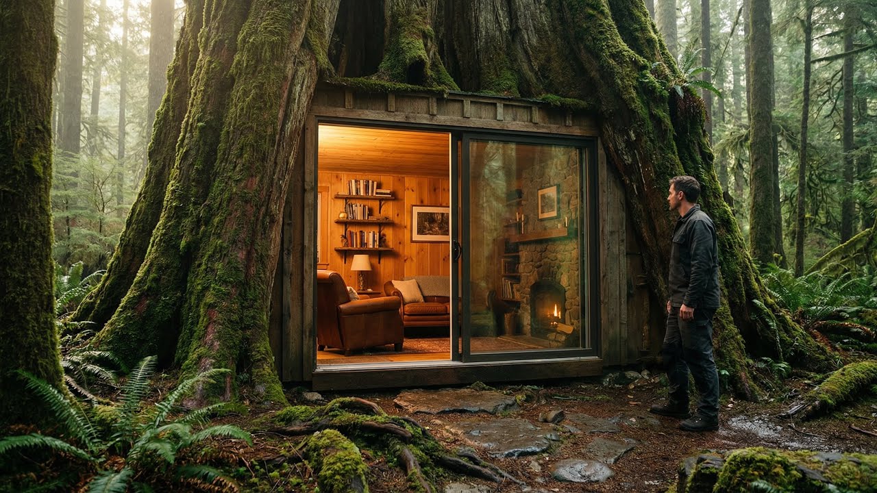 Solo Treehouse Build in the Forest | Cinematic Construction