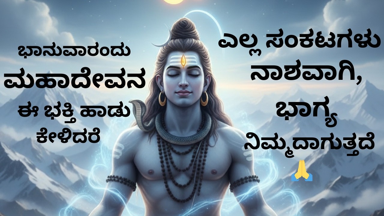 ಭಾನುವಾರ ಮಹಾದೇವ ಭಕ್ತಿ ಗೀತೆ | ಸಂಪೂರ್ಣ ಭಕ್ತಿ ಭಾವ | ಸಂಕಟ ನಾಶ – ಭಾಗ್ಯ ವೃದ್ಧಿ | Full Devotional Song
