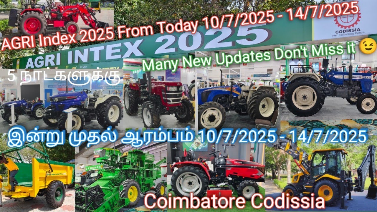 AGRI Index 2025 CODISSIA Coimbatore | Largest Agri Expo India | AGRI Index 2025 |AGRI Index Codissia