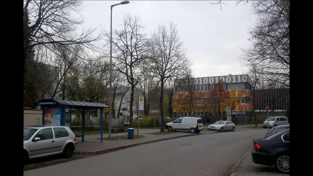 Bildimpressionen M&uuml;nchen Bushaltestelle Karl-Schmid-Strasse