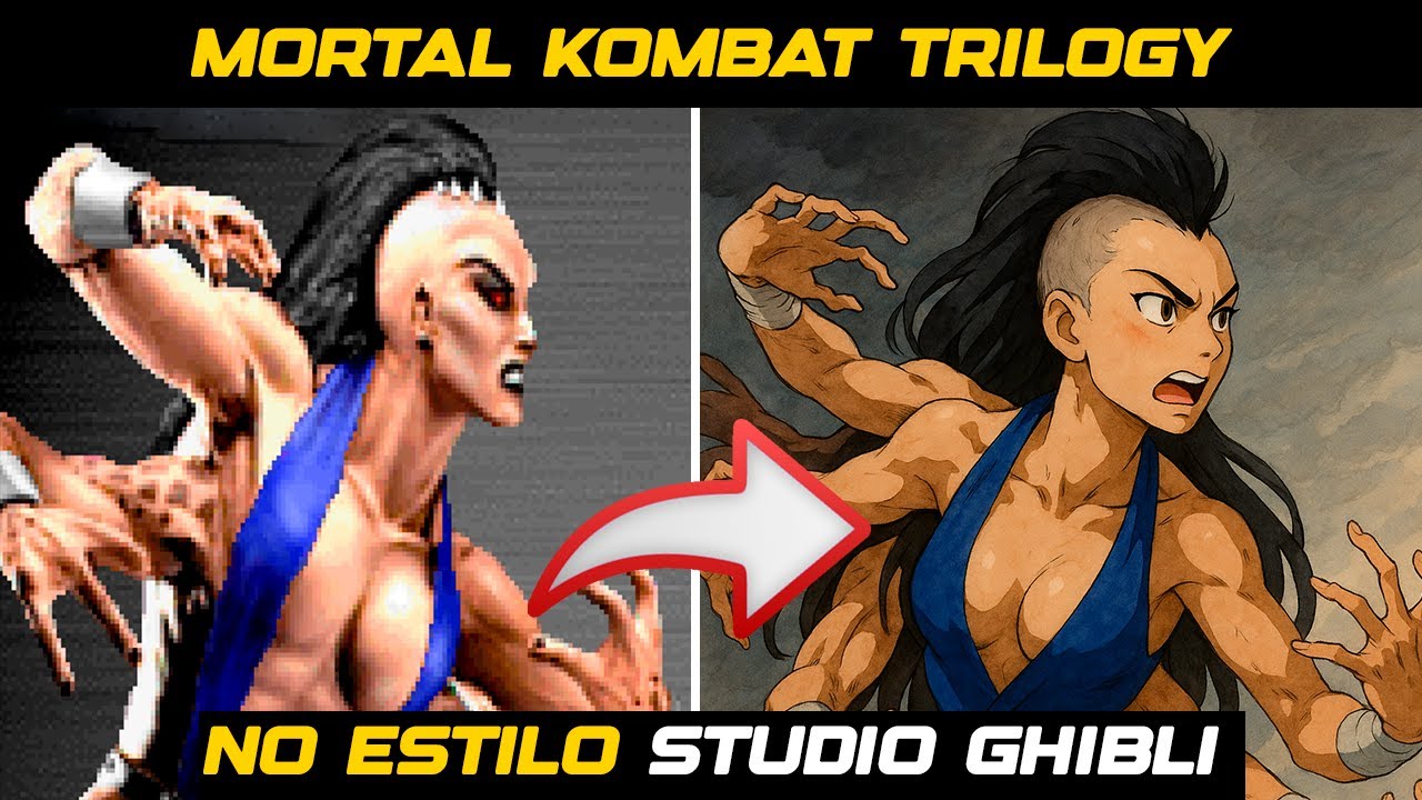 Todos os personagens de Mortal Kombat Trilogy no Estilo do Studio Chibli