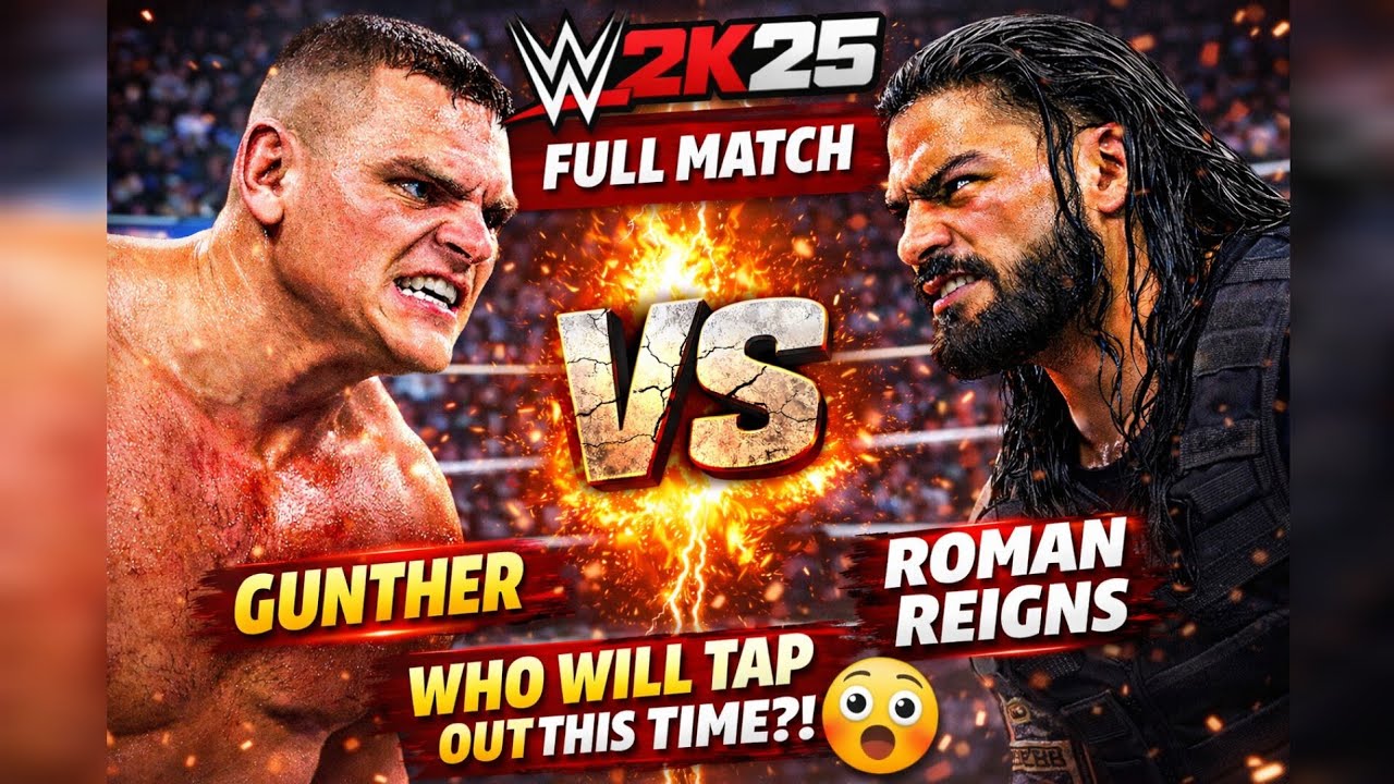 Gunther vs Roman Reigns – FULL MATCH WWE 2K25 | WHO WILL TAP OUT? 😱