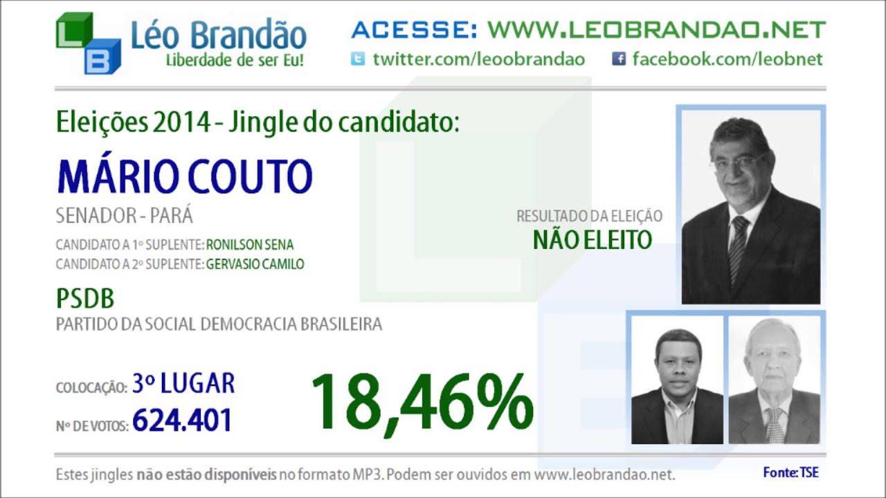 Jingles Eleições 2014 - Mário Couto - PSDB - leobrandao.net