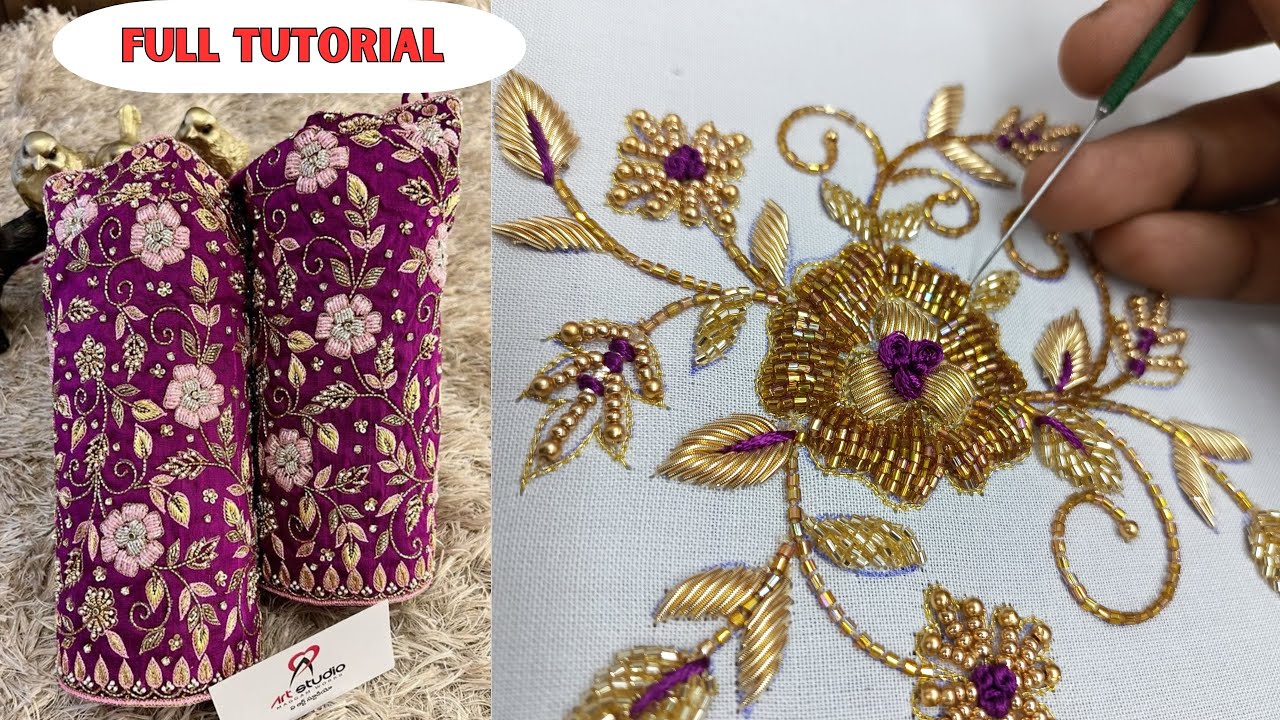 Blouse design for beginnersi || Blouse work || #aariwork #aariembroidery2_0