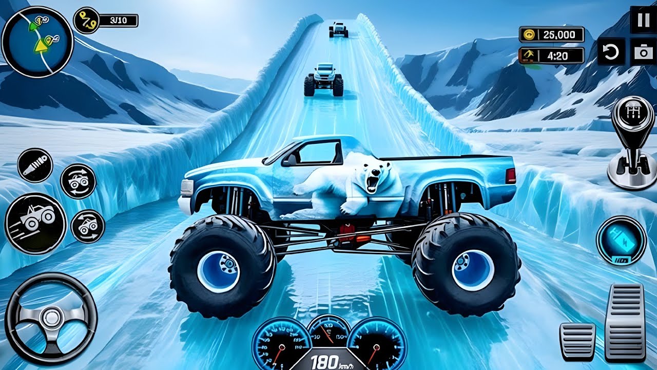 Monster Truck Sky Ramp Impossible Track -Ultimate GT Stunts & Racing |