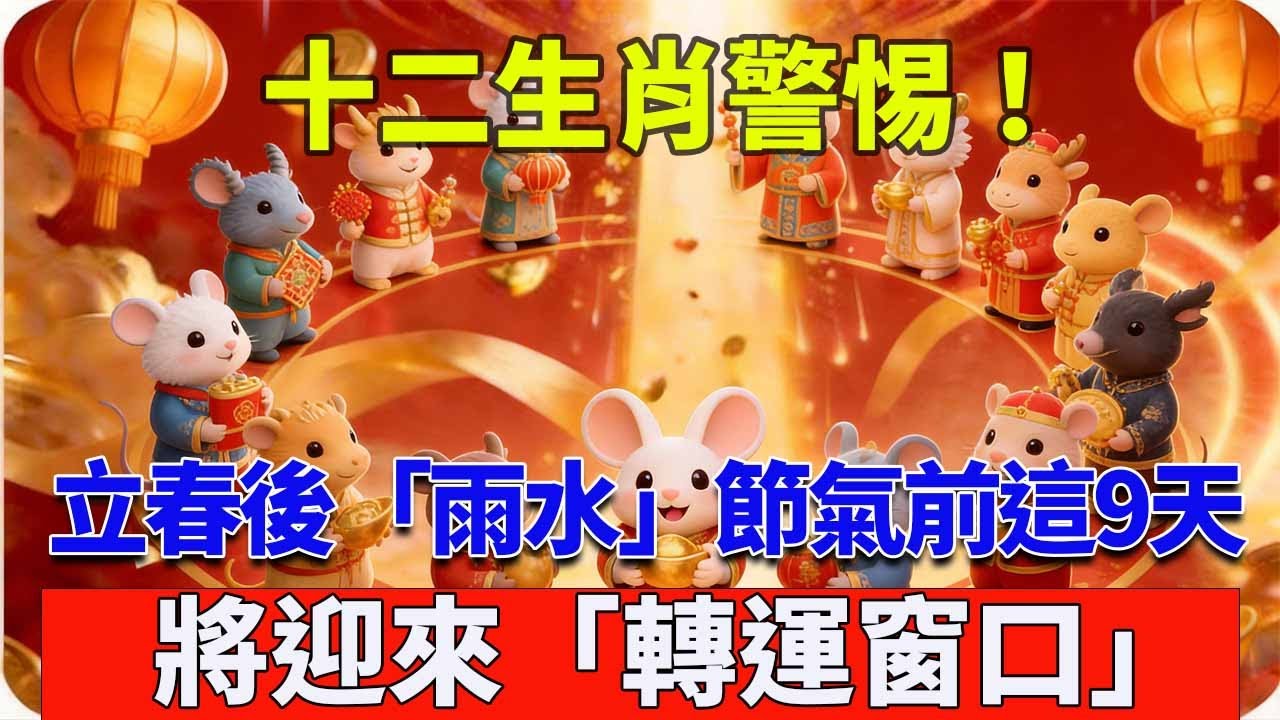 十二生肖警惕！立春後「雨水」節氣前這9天，將迎來「轉運窗口」，錯過等一年，再不知道就晚了！ #生肖 #運勢 #命理 #屬相 #風水 #財運 #佛陀 #佛學 #佛法 #佛教 #修行 #智慧 #因果