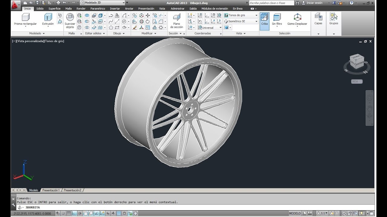 Llanta o ring en AutoCAD 2013