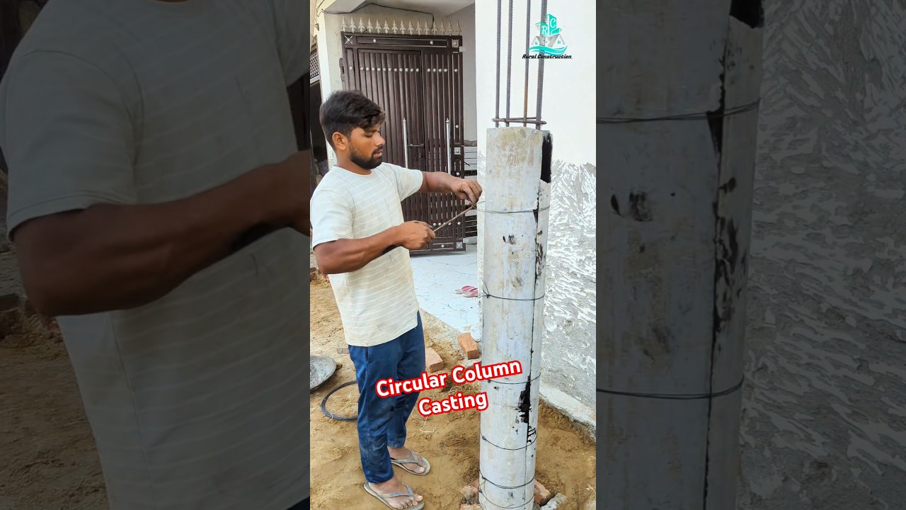 Circular Column Casting #construction #column #shorts