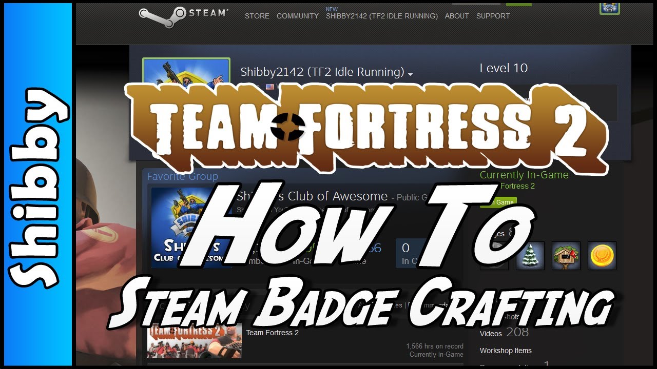TF2 - How To Craft Steam Badges & Profile Update (Team Fortress & Steam)