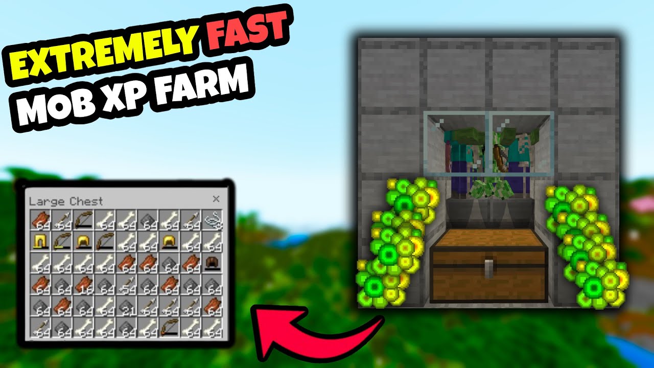 MINECRAFT:- Best MOB XP FARM for Bedrock 1.21!