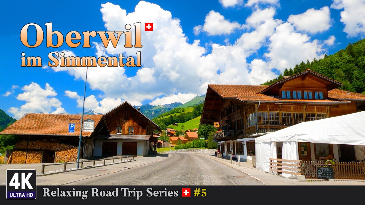 Relaxing Road Trip Series in Switzerland 🇨🇭 Ep#5 - Epic View From Spiez To Oberwil im Simmental BERN