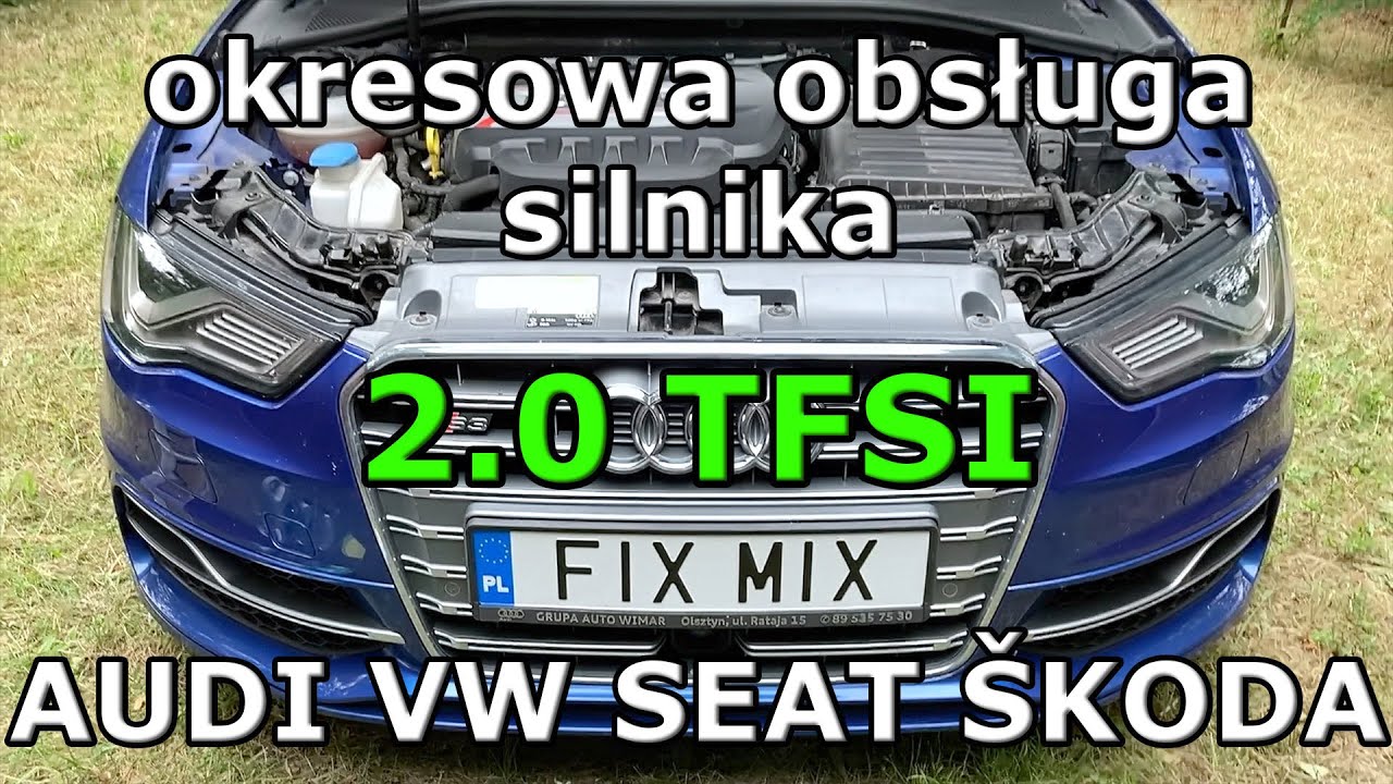 2.0 TFSI okresowa obsługa (wymiana oleju, filtrów, kasowanie inspekcji). Test odsysarki do oleju