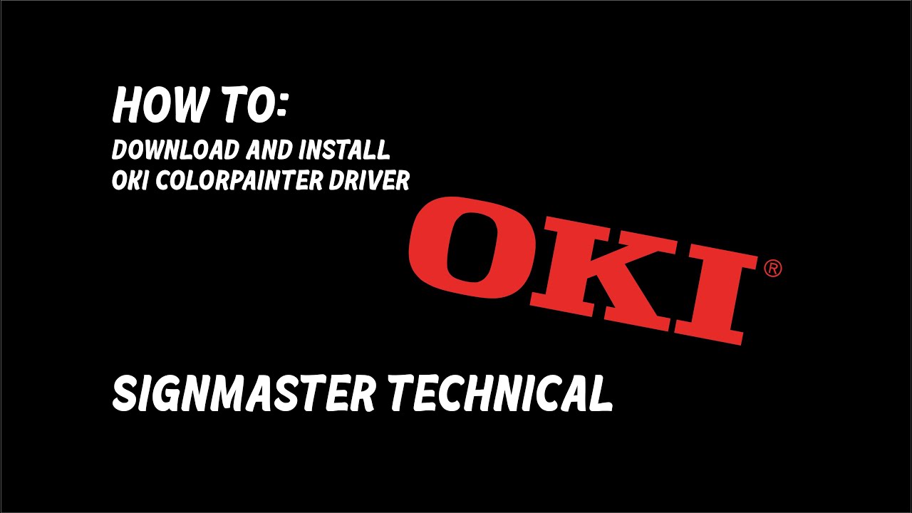 Как установить драйвер принтера для OKI Colorpainter