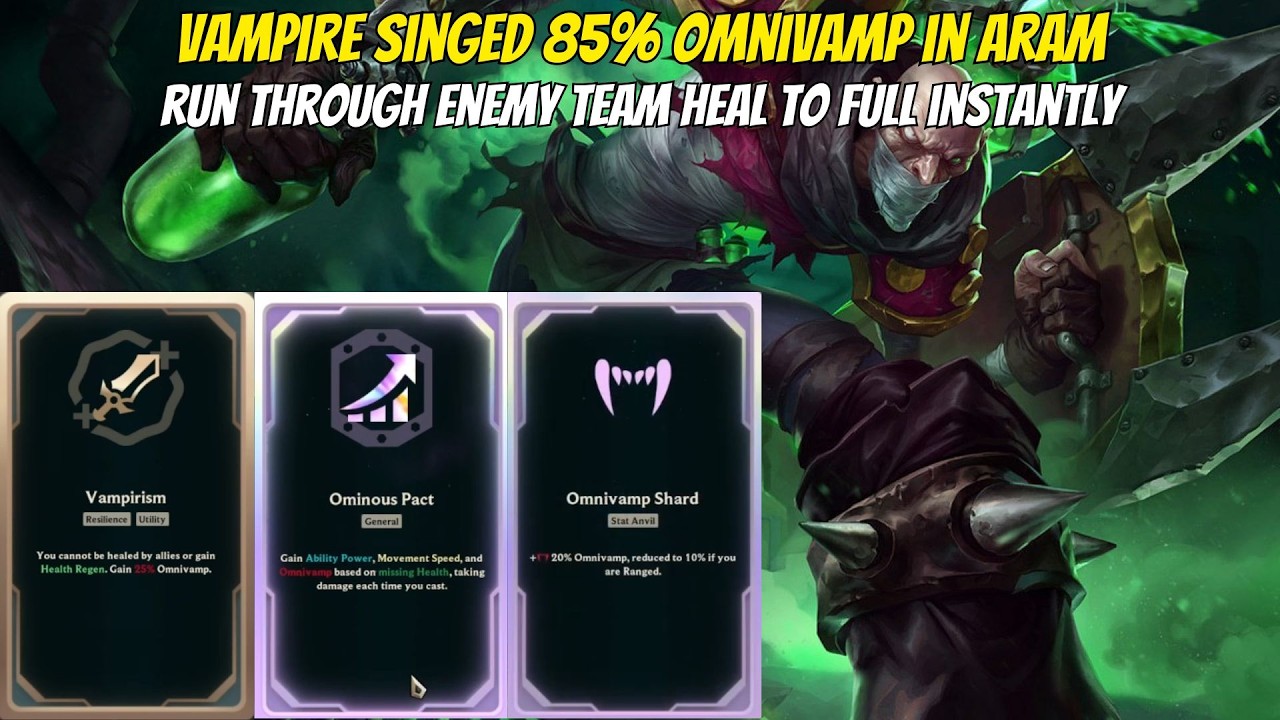 85% Omnivamp Singed 🔥 Runs Through Everyone Unkillable