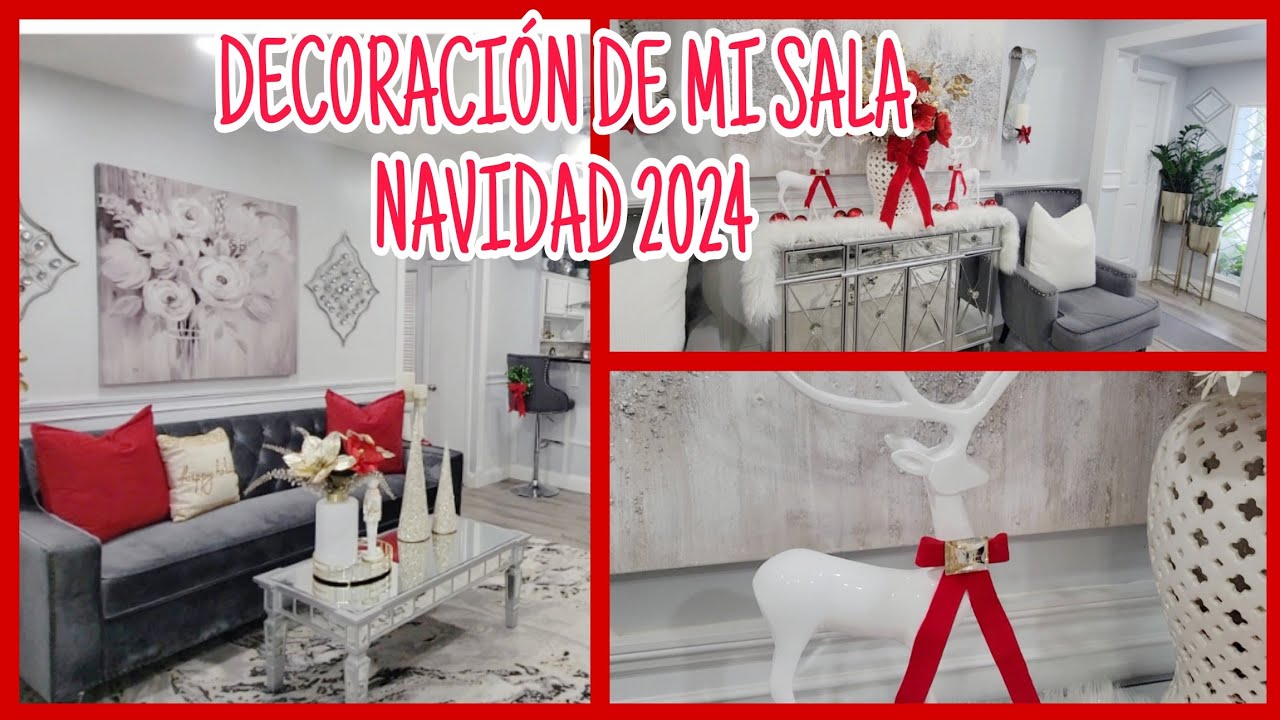 IDEAS PARA DECORAR LA ENTRADA Y SALA EN NAVIDAD 2024/ DECORACIÓN DE MI SALA 2024