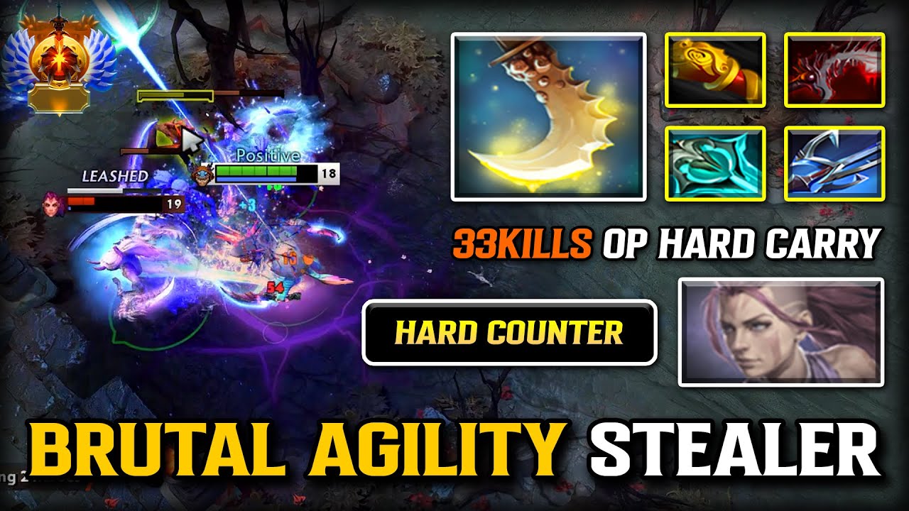 Brutal Agility Stealer Hard Carry Slark | 33Kills With MKB + Abyssal Blade Build | Hard Counter AM