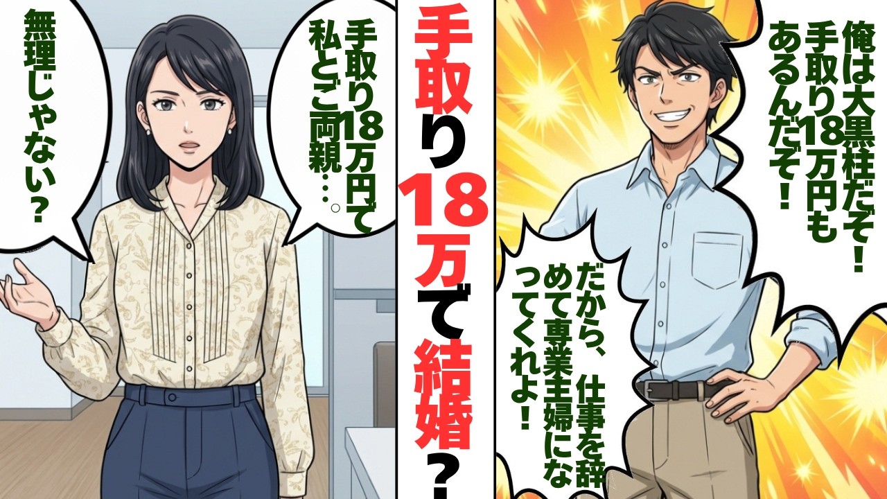 【スカッと】手取り18万の彼氏「女は黙って家庭に入れ。俺の両親の介護と家業の手伝いも義務だ」→年収1000万超えの私を『格下』と決めつける勘違い男に、現実を突きつけてやった結果ｗｗ