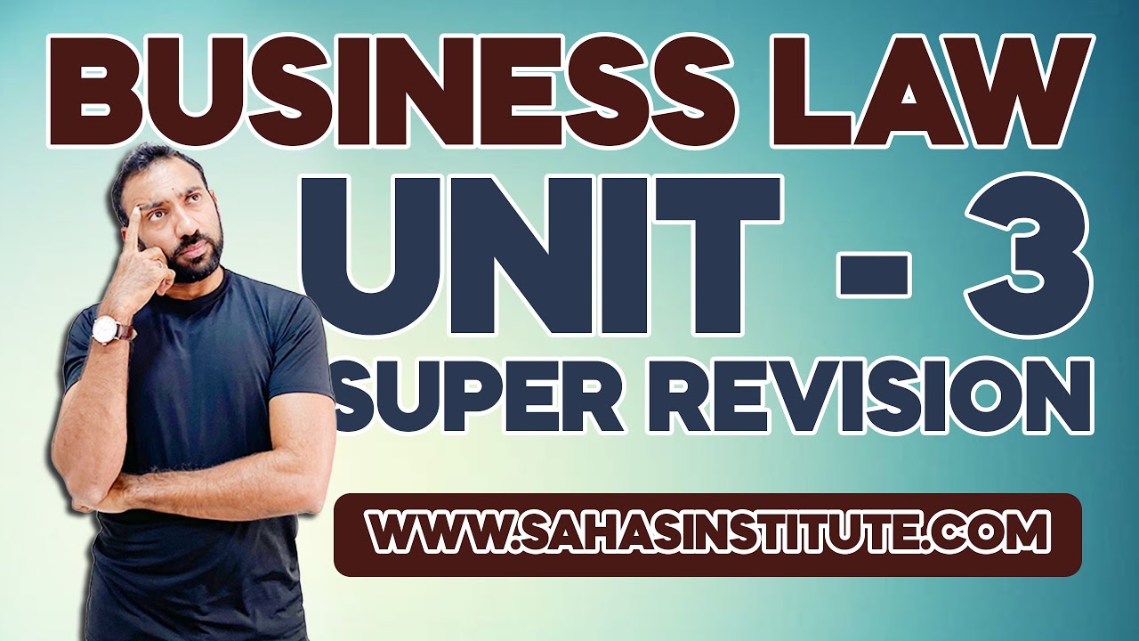 Business Law Unit 3 Full Revision #maharajasayajiraouniversity #bcom #msu #college #sahas #shahas