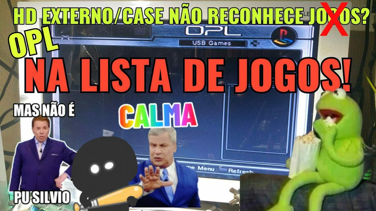 OPL NÃO RECONHECE HD EXTERNO? LISTA DE JOGOS!