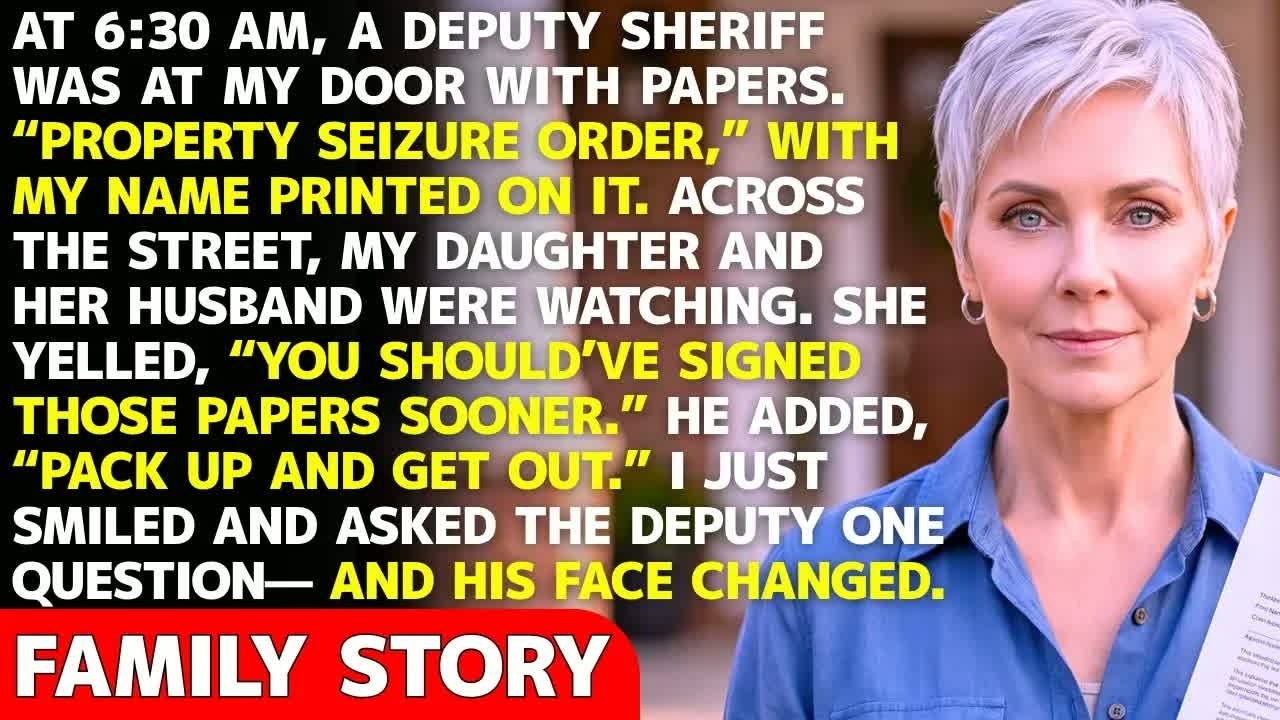 At 630 A M , a Deputy Sheriff Arrived With a Seizure Order—Hours Later, I Learned My Own Daughter Ha
