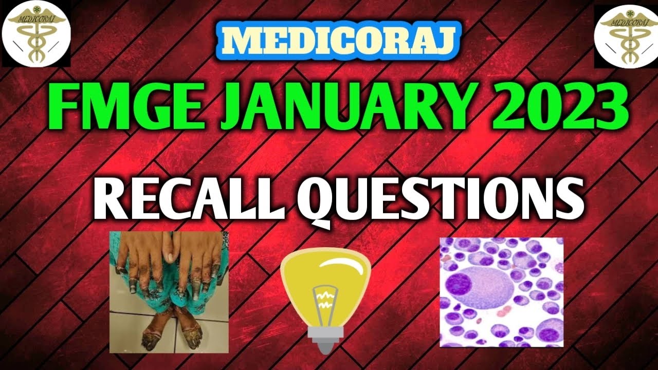 FMGE 20 JANUARY 2023 RECALL QUESTIONS TODAY | #fmge #mbbs #fmge2022