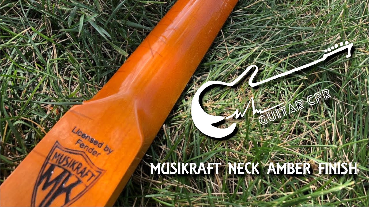 Finishing A Guitar Neck Using Nitro Spray Cans - Musikraft Neck Amber Finish