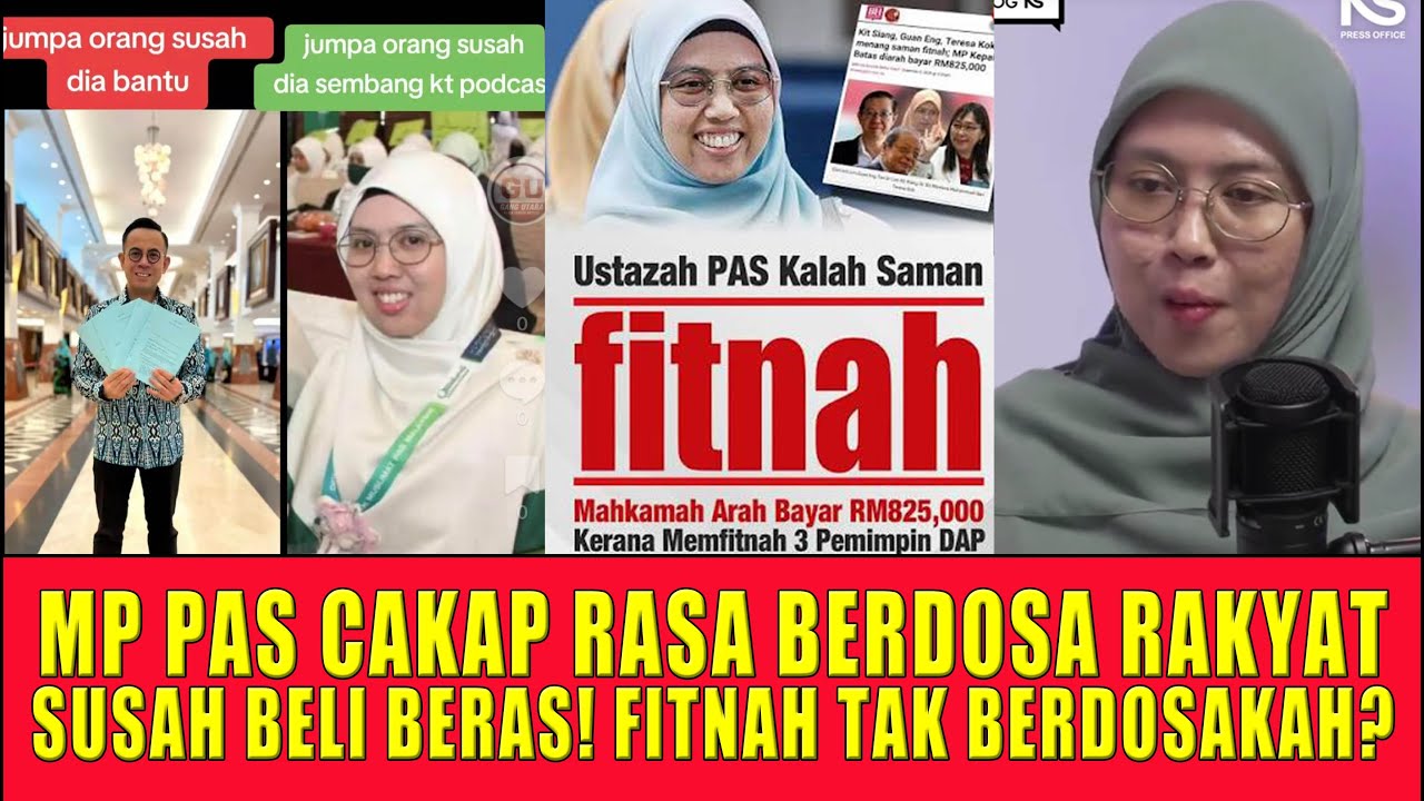 MP PAS USTAZAH SITI MASTURA CAKAP RASA BERDOSA RAKYAT SUSAH BELI BERAS! FITNAH TAK BERDOSAKAH?