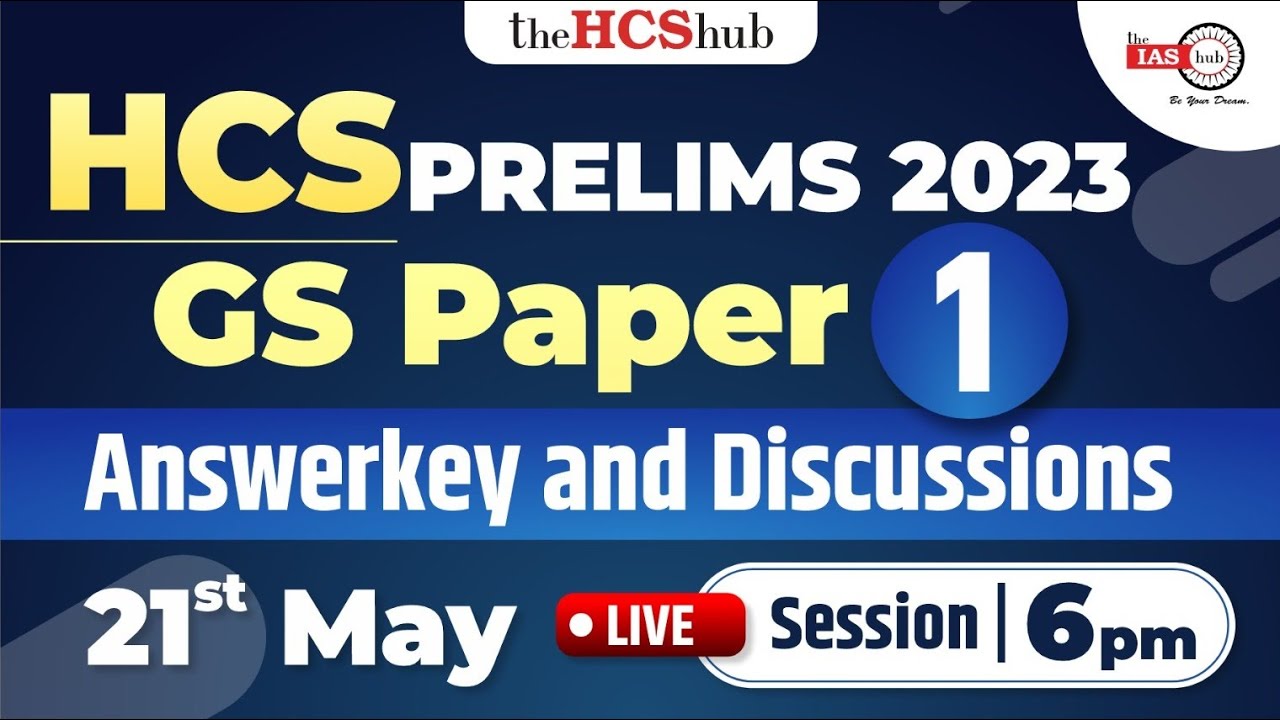 HCS Prelims 2023 GS Paper - 1 Answer Key Discussion | Complete Solutions | Expected Cutoff | MK Sir