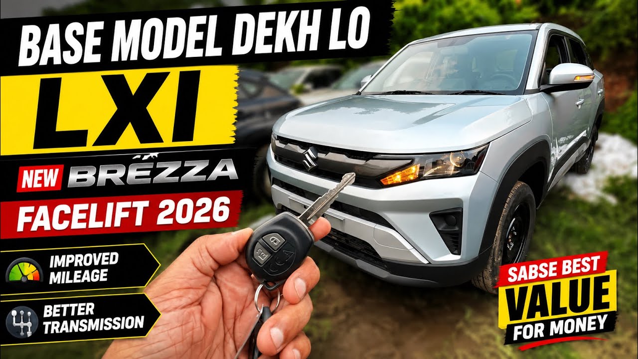 🚗 New Brezza LXI 2026 Base Ko Dekh Lo 😍 Improved Mileage & Better Transmission | Full Review 🔥