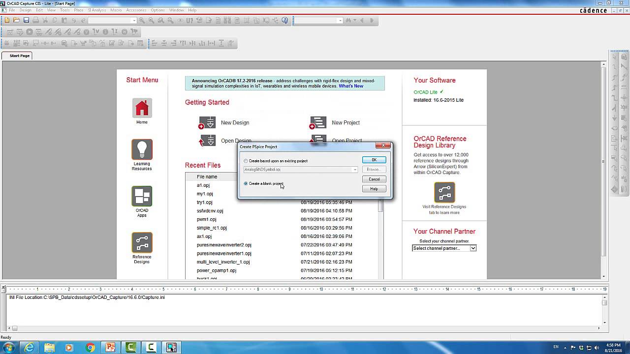PSPICE Orcad Tutorial Part I: Introduction to DC Sweep, AC Analysis and Transient Analysis