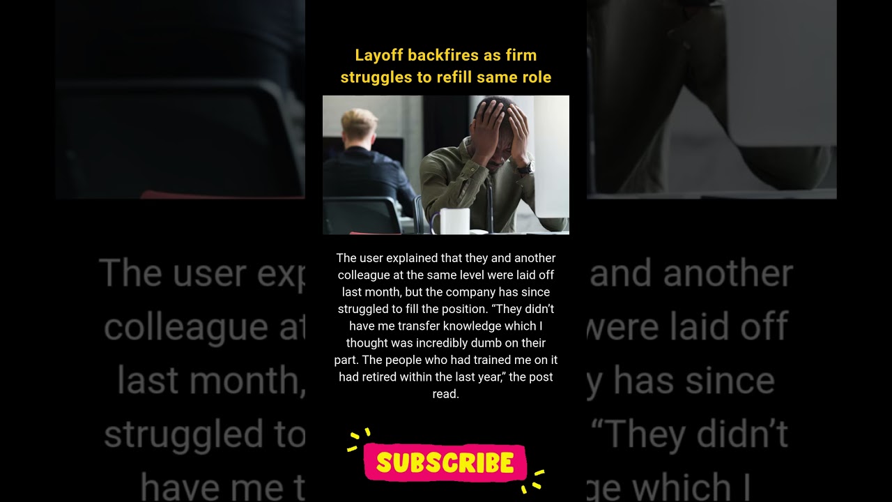 layoffs backfire employer 😢 Reality of IT Industry #ytshorts #corporate #viral