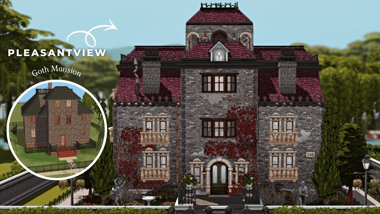 Pleasantview Goth Mansion 🐦‍⬛ | Stop Motion | The Sims 4 (No CC)