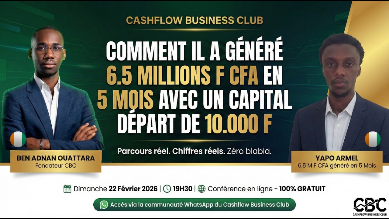 Comment il a généré 6.5 Millions F CFA en 5 Mois avec un capital départ de 10.000 F CFA