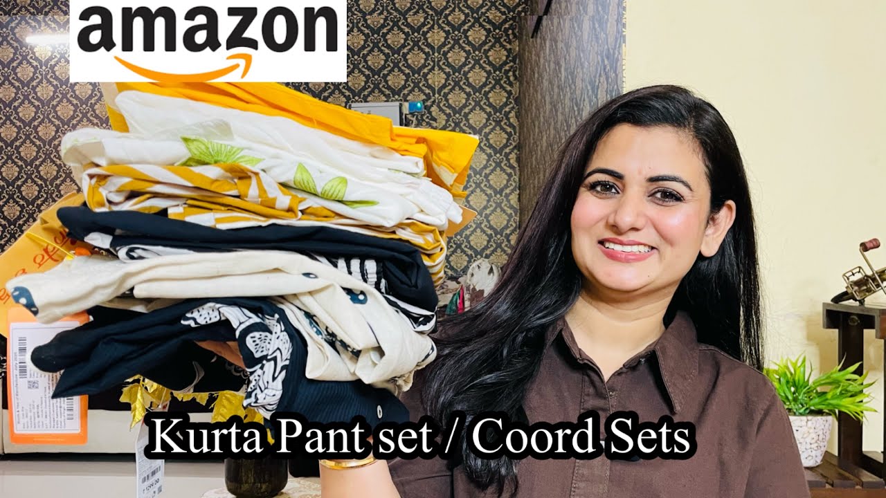 Must Have Amazon Haul, Embroidered Kurta Pant Set, Floral Print Kurta Palazzo Set,Cotton Co-Ords Set