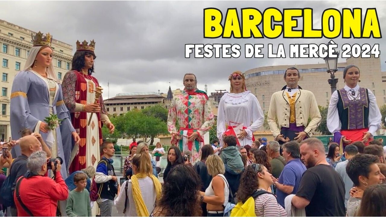 FESTES DE LA MERCÈ Barcelona 2024 | Plantada i Cercavila de la Trobada Internacional de Gegants