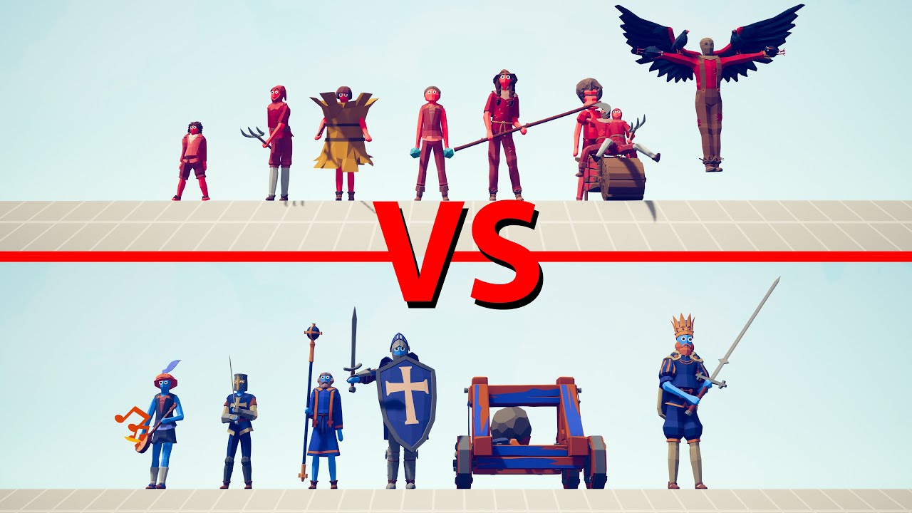 FARMER Team vs MEDIEVAL Team - Totally Accurate Battle Simulator TABS