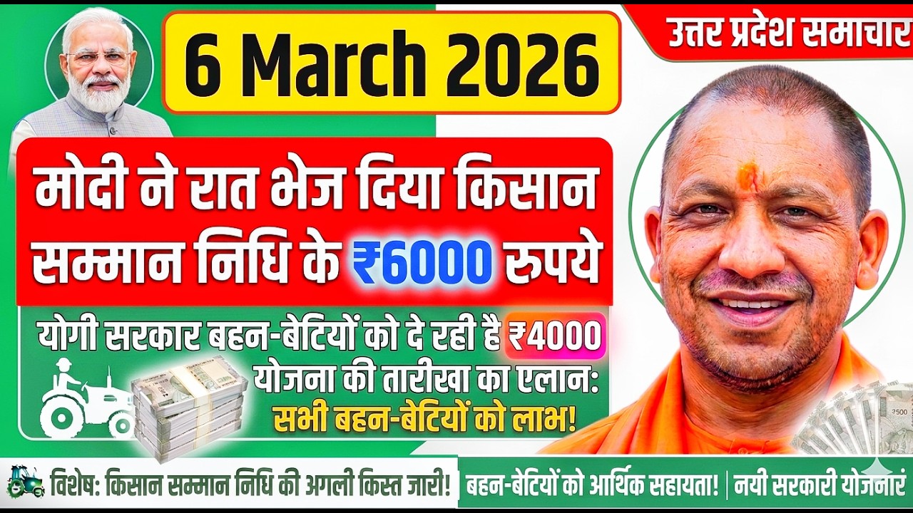UP News Today 6 March 2026 | Yogi Sarkar Latest News | UP Samachar Aaj Ka | UP Samachar Hindi | News