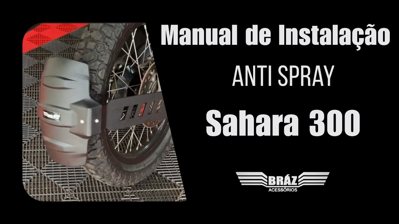 Paralama Anti Spray para Honda Sahara 300 – Mais Proteção em Dias de Chuva #sahara300