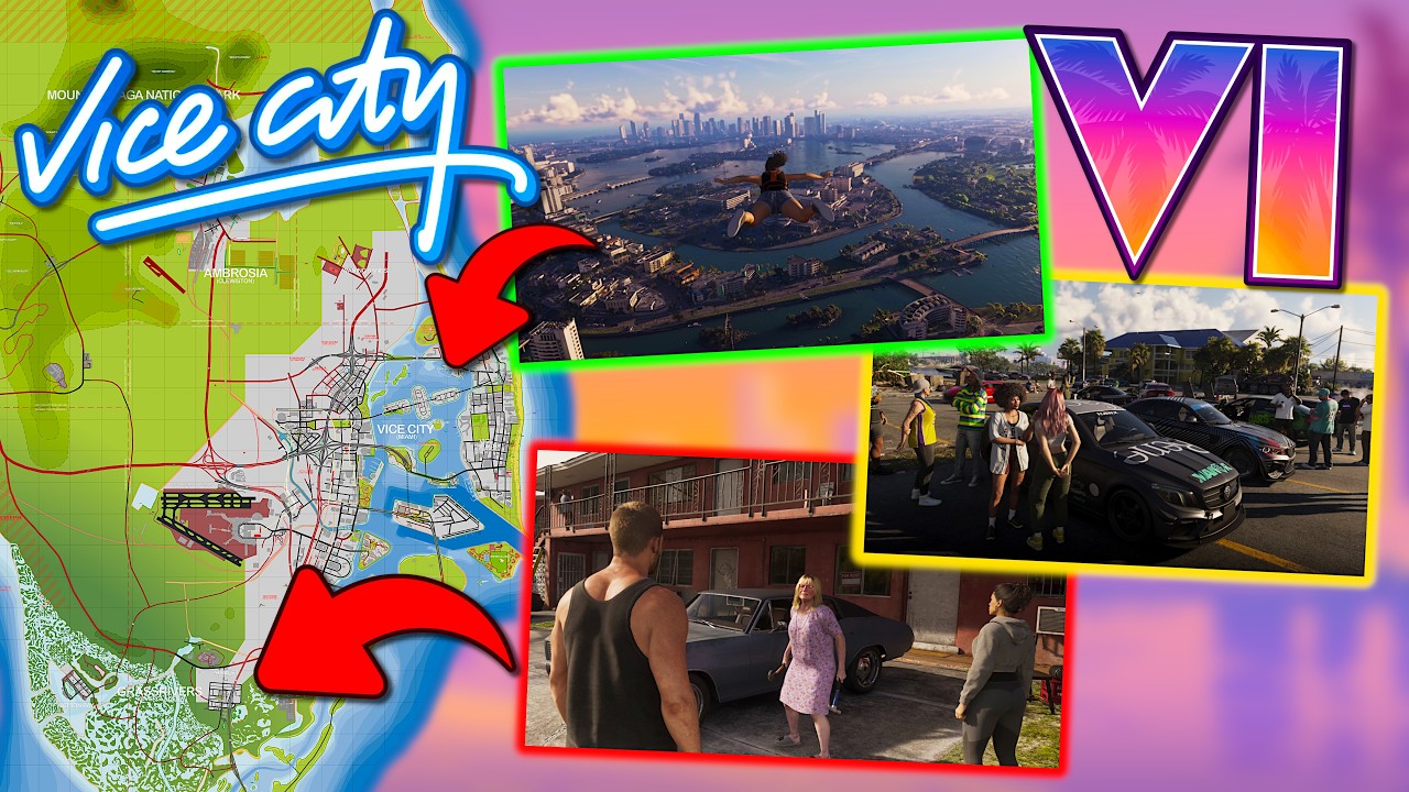 Карта сцен из расширенного трейлера GTA 6