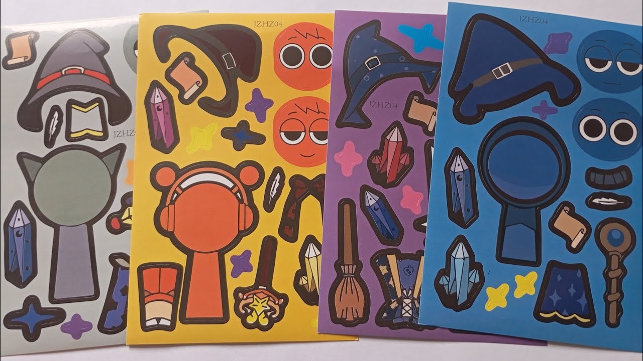 Relaxing ASMR Sprunki Puzzle Stickers 🧩✨ Calm Music | Stress Relief#asmr #sticker #relaxing #sprunki