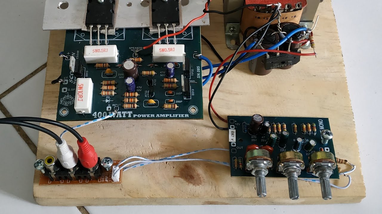 cara memasang tone control ke power ampli