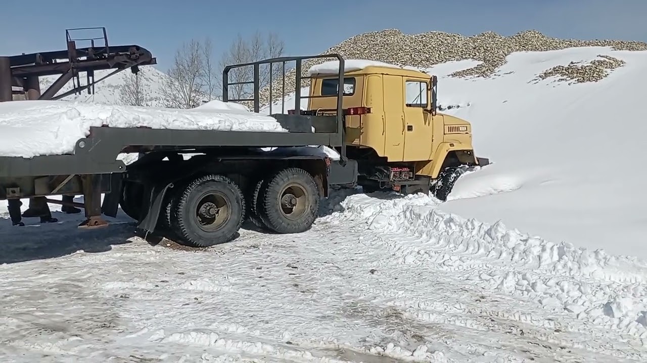 Пробуксовка КрАЗа 